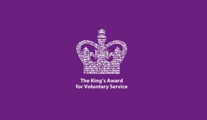 A graphic of the King's Award for Voluntary Service