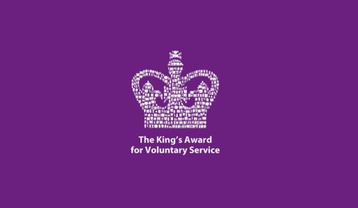 A graphic of the King's Award for Voluntary Service