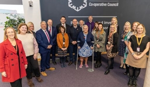 Adult Social Care staff and Cabinet members inside chamber