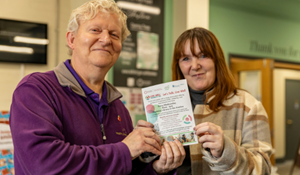 Cllr Kelly Middleton is pictured with a Healthy Lifestyles advisor