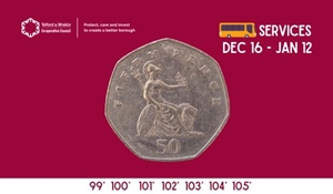 Christmas special 50 pence bus fare deal