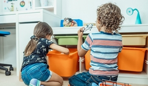 Two children playing