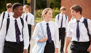 Group of secondary school pupils