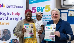 From left to right are Angela Ofori Asante and Edith Adom-Agyei with Councillor Shirley Reynolds