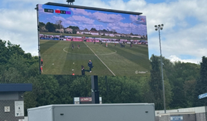 Big screen at AFC Telford, PHOTO CREDIT: Paul Shuttleworth BBC Radio Shropshire