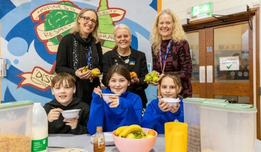 Celebrating the Lawley Primary School breakfast club success