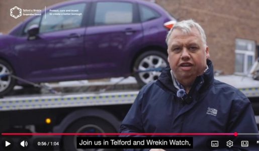 End of the road: Untaxed Citroën in Ketley meets its fate in the crusher