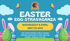 Easter Egg-stravaganza at the Armed Forces Hub 8 April 3pm to 6pm