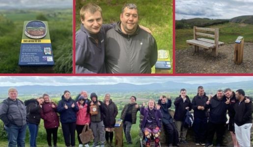 My Options service users on a walk with Shropshire Hills