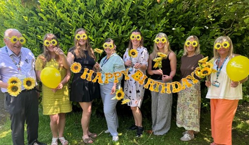 The Lingen Davies team make a birthday wish
