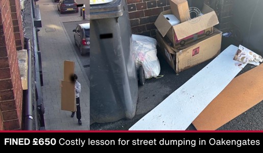 Caught red handed: Waste dumped, culprit tracked and fined - Oakengates