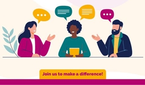Character sit at table and talk