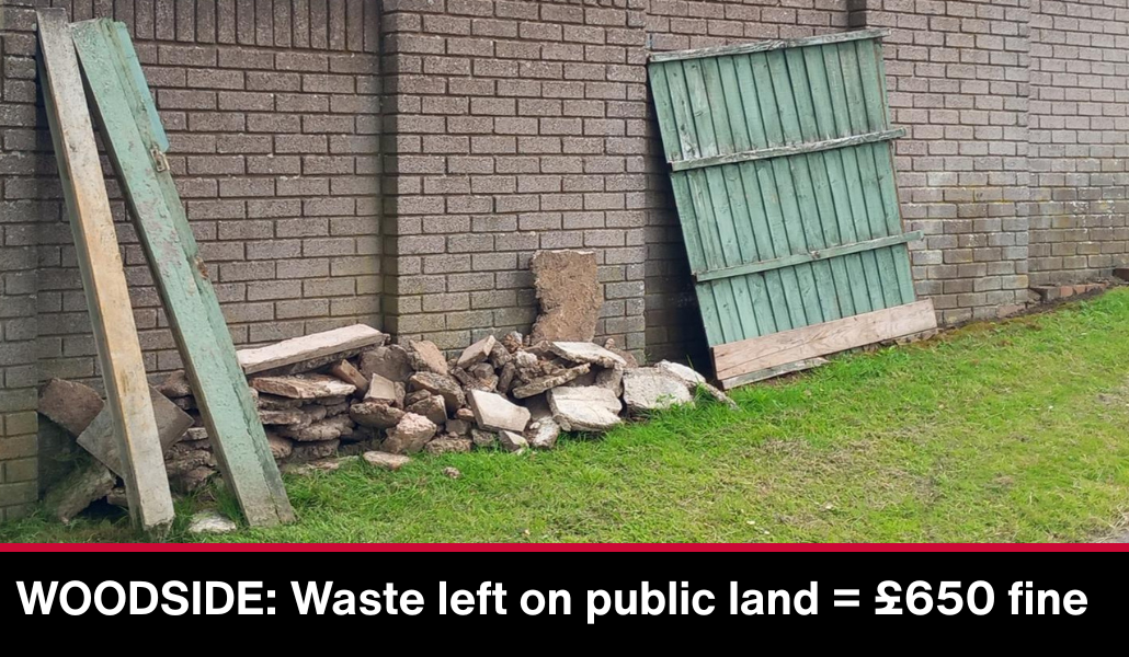 Fly-tipping investigation leads to £650 fine after resident fails to clear waste