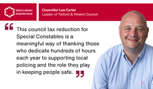 Telford & Wrekin backs council tax discount for Special Constables