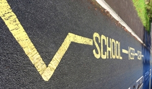 School keep clear crossing